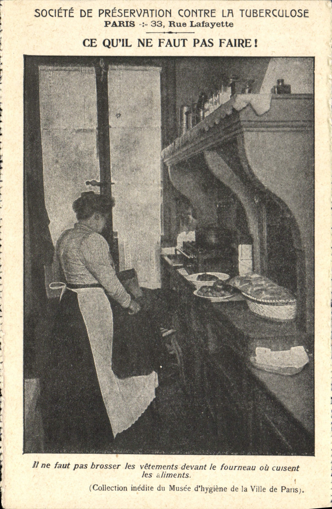 Société de préservation contre la tuberculose — Ce qu'il ne faut pas faire ! — Société de préservation contre la tuberculose, Paris, 33 rue Lafayette