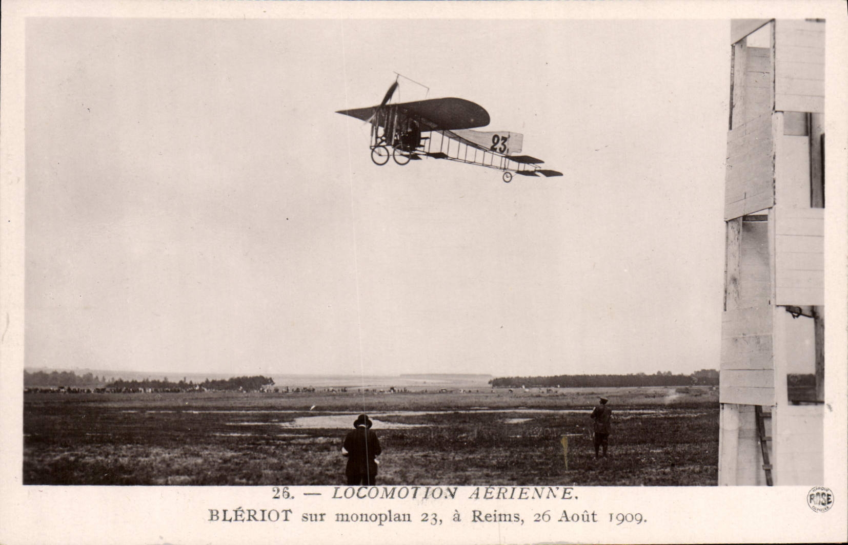 CPA Aviation Avion Bleriot sur monoplan 23 a Reims 26 aout 1909