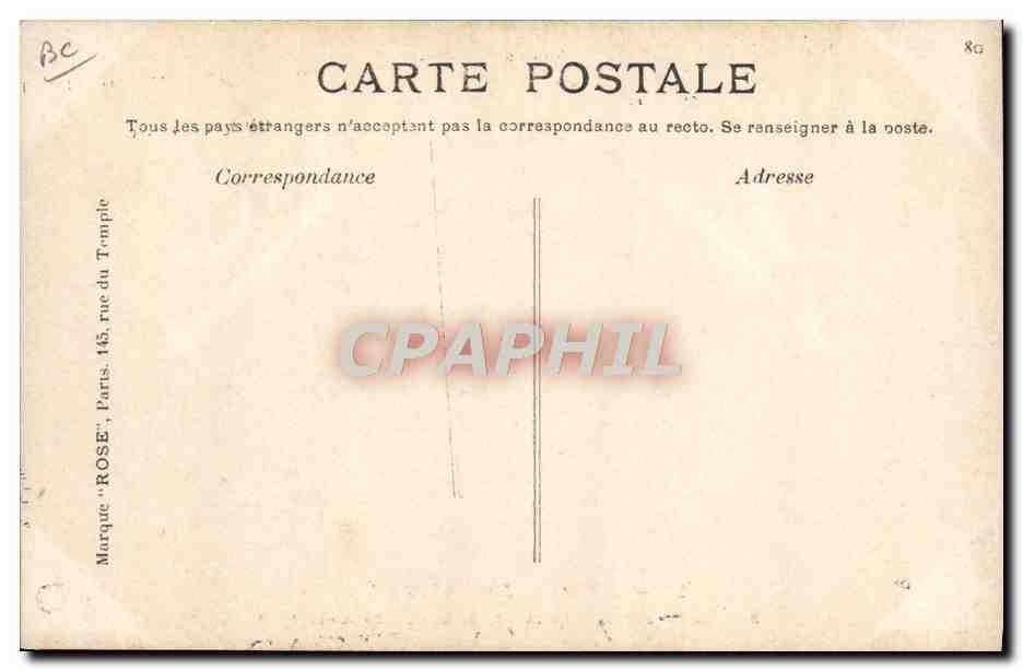 CPA Aviation Avion Bleriot sur monoplan 23 a Reims 26 aout 1909 — Rückseite