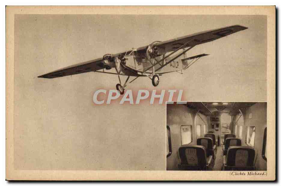 CPA Aviation Avion Farman tri moteurs Salmson 230 CV Ligne Paris Berlin France Indochine 
