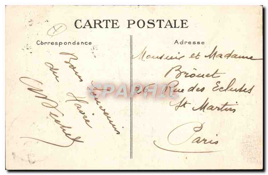 Le Havre — Voilier désembarqué rentrant au Fort — G. F., Le Havre, n°308 — Verso