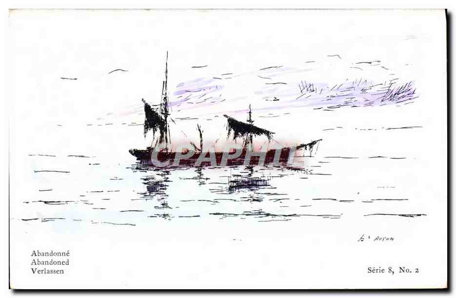 CPA Bateau Abandonne