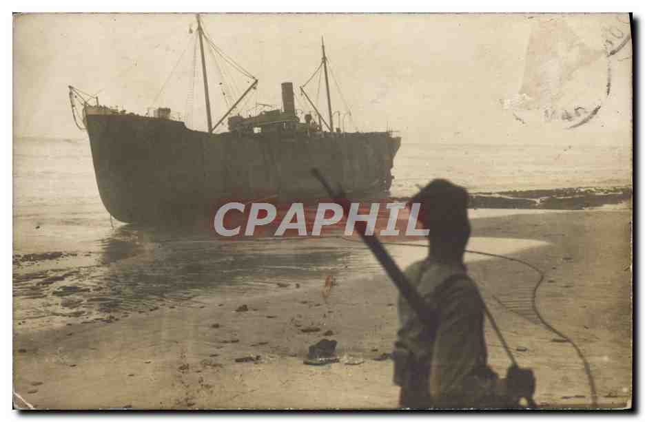CARTE PHOTO Bateau Maroc Casablanca 