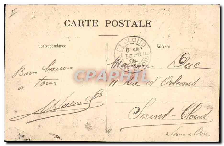 CPA Bateau Sortie d'un canot de sauvetage — Rückseite