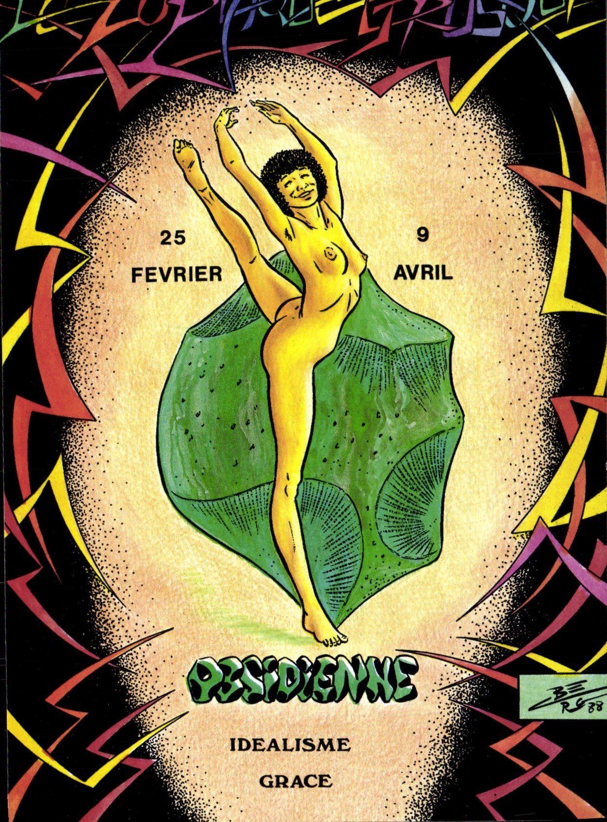 CPM Nu erotique Charles Berg Le zodiaque etrusque Obsidienne