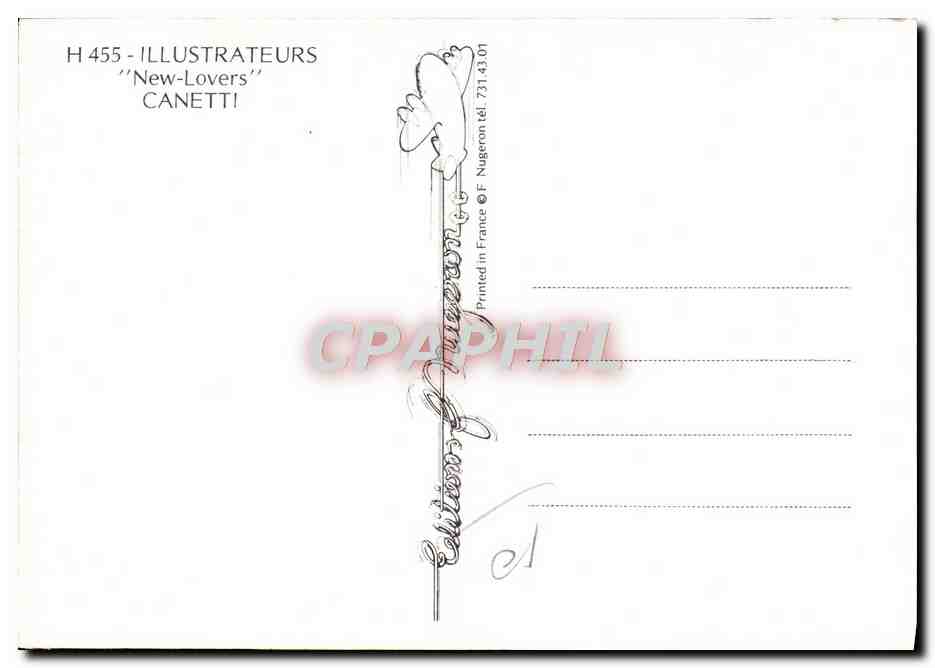 CPM Nu erotique Illustrateur New Lovers Canetti — Back