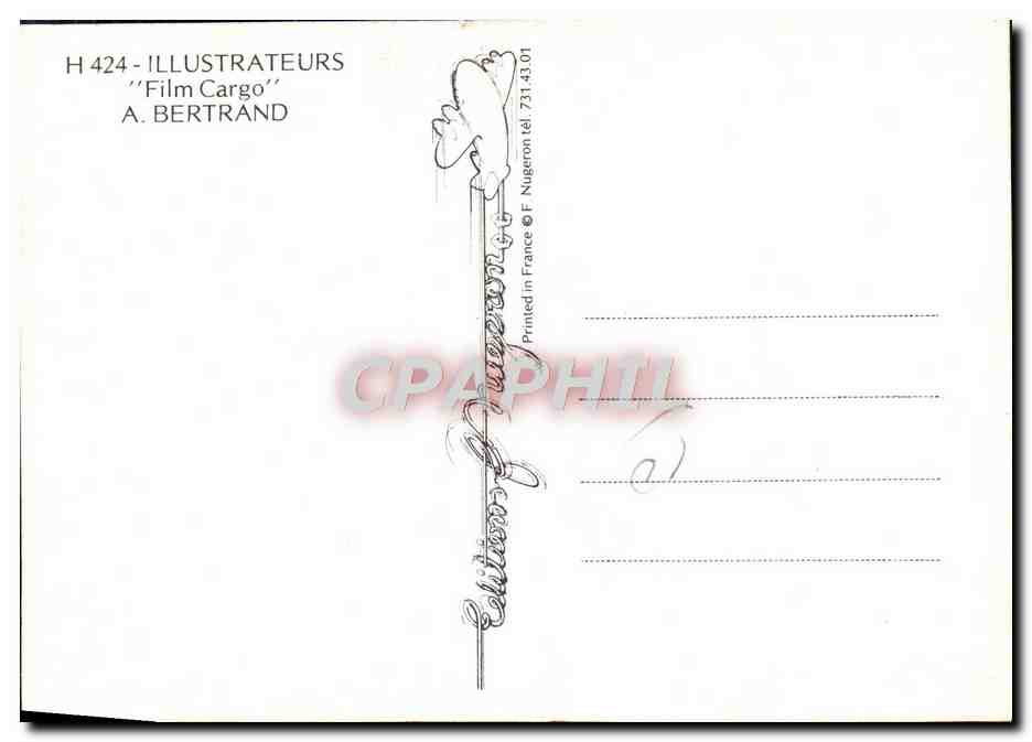 CPM Nu erotique Illustrateur Film Cargo A Bertrand — Back