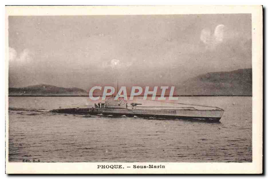 CPA Bateau Sous marin Phoque 