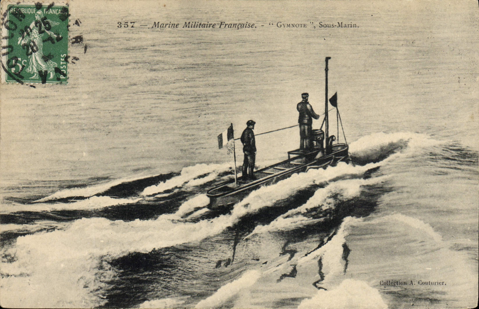Submarino "Gymnote" — Marina Militar Francesa — Colección A. Couturier
