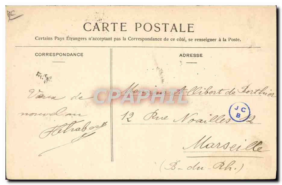 Submarino "Gymnote" — Marina Militar Francesa — Colección A. Couturier — Reverso