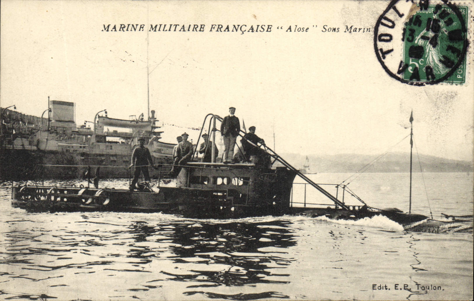 Frans militaire vloot "Alose" Soms Marin — Uitg. E.P. Toulon