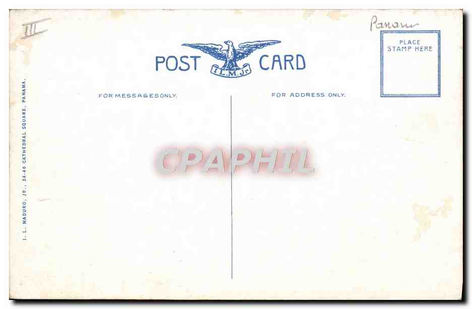 CPA Bateau Sous marin US C Class Submarines in Gatun Locks Panama Canal  — Verso
