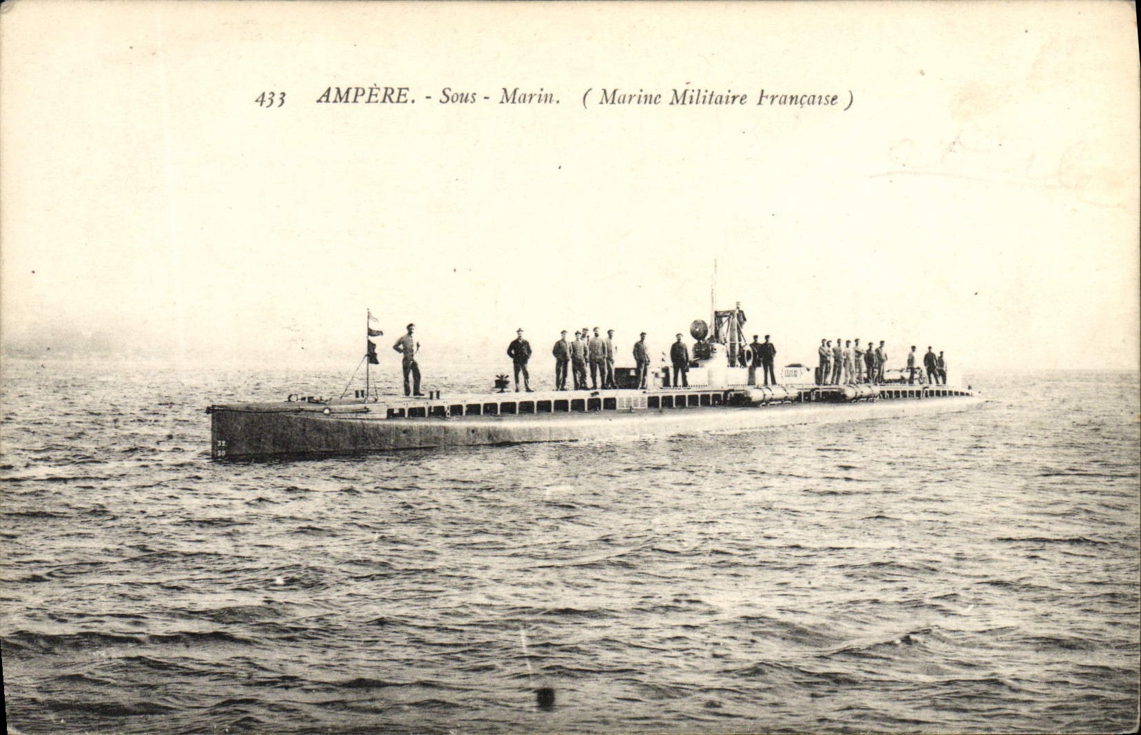 U-Boot AMPÈRE — Marine Militaire Française — Verlag Bar-Toulon - Vorderseite