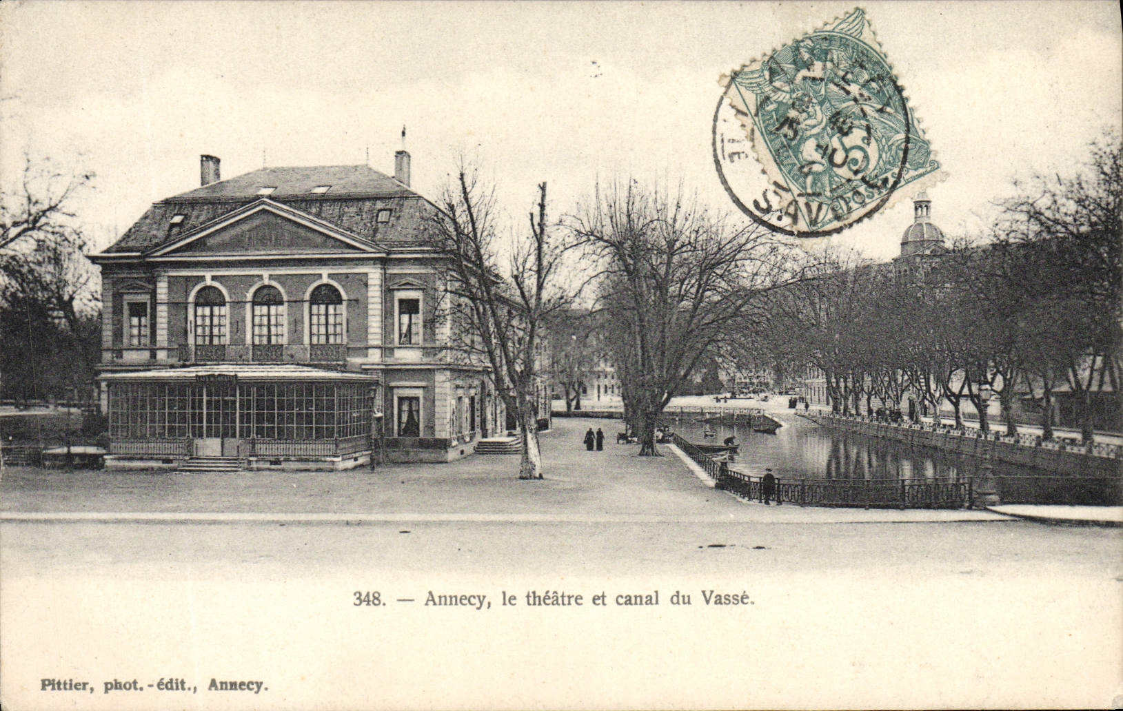 CPA Annecy Le Theatre et canal du Vasse