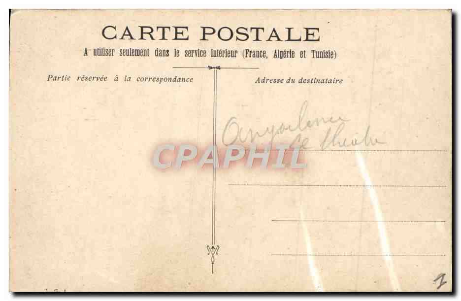 CPA Angouleme Le Theatre  — Verso