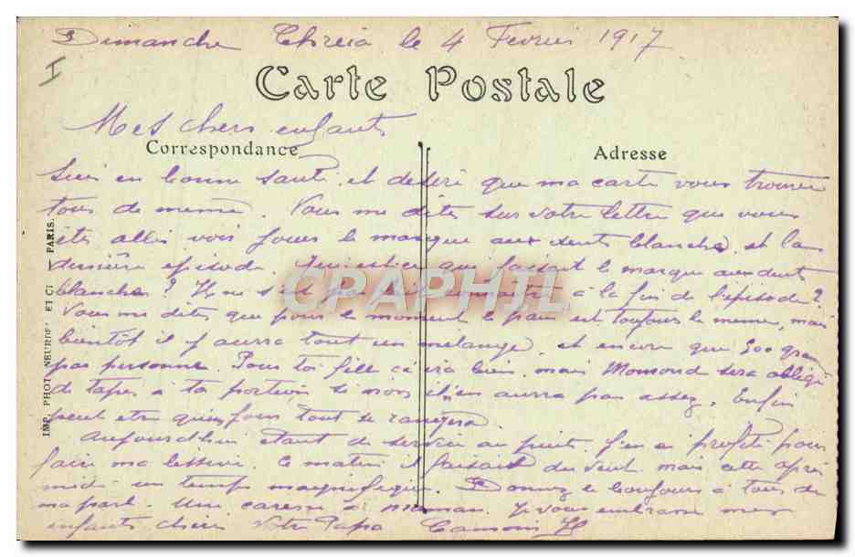 CPA Alger Le Theatre municipal — Verso