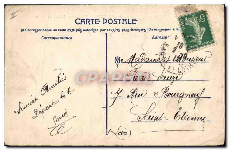 CPA Autun Theatre et hotel de ville — Verso