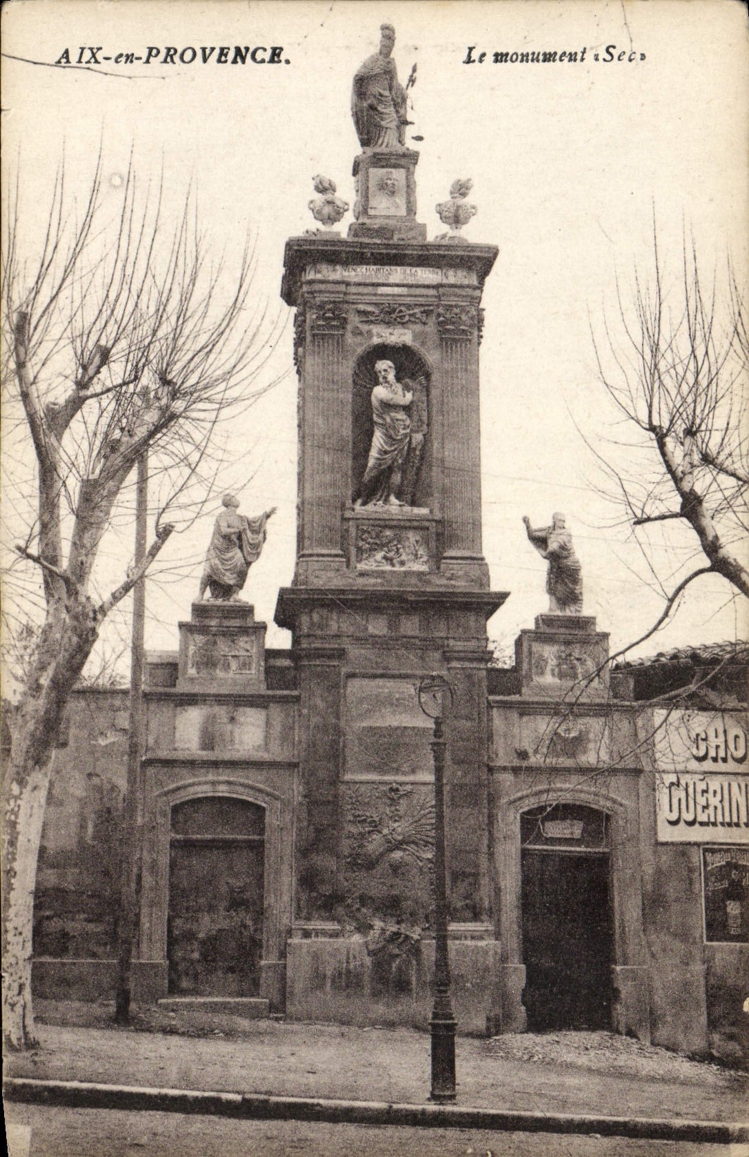Aix-en-Provence — Le monument Seco — Éditeur : F. Boorter, Café-Tahnes