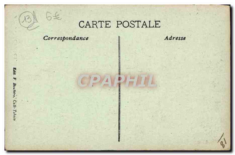 Aix-en-Provence — Le monument Seco — Éditeur : F. Boorter, Café-Tahnes — Verso