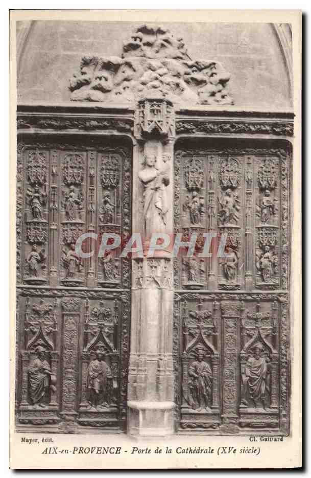 AIX-en-PROVENCE - Porte de la Cathédrale (XVe siècle) — CL. Guitard, édit.