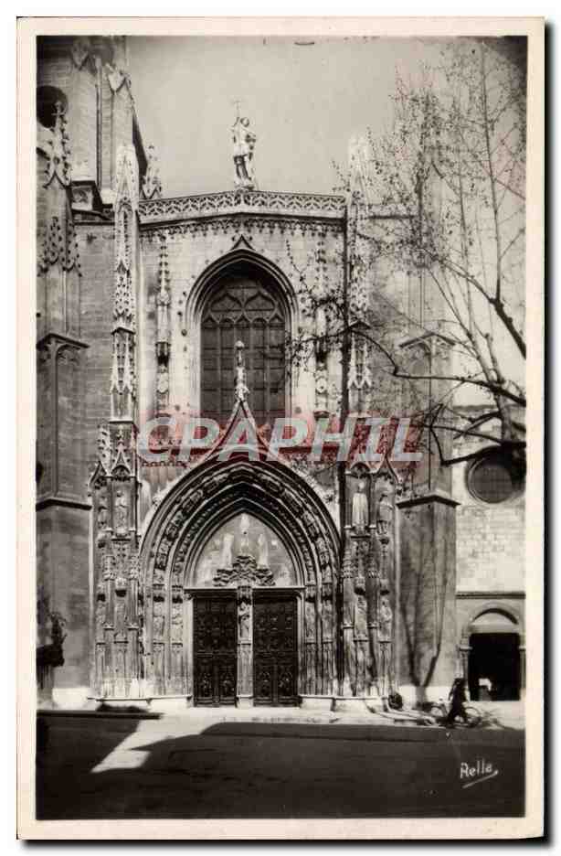 Aix-en-Provence — La Cathédrale Saint-Sauveur — Gotische Fassade des 15. Jahrhunderts — Éditions Rella