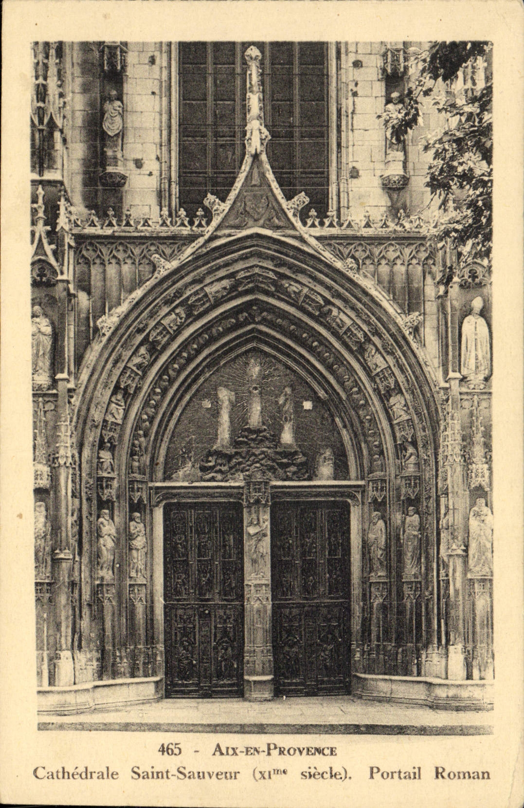 Aix-en-Provence — Cathédrale Saint-Sauveur, Portail Roman du XIème siècle — Édition La Cigogne, n°465