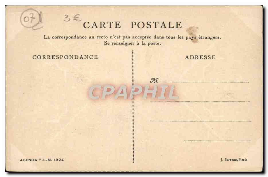 CPA Vivarais Defile De Ruoms — Rückseite