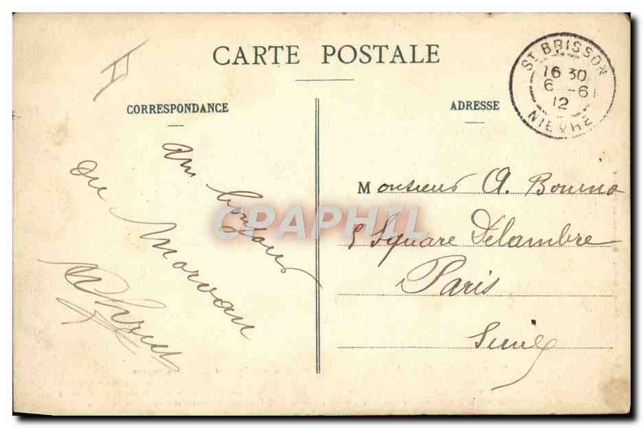 CPA Police Policier Voyage de Mimi a Paris  — Verso