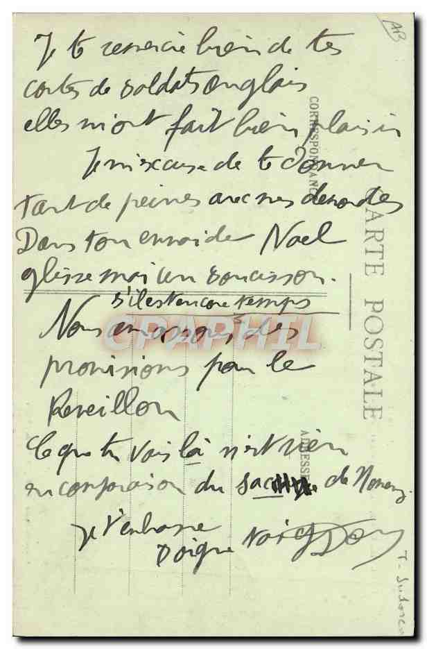 CPA Judaica Juif Luneville Rue Castara et synagogue apres l'incendie Militaria Croix Rouge — Rückseite