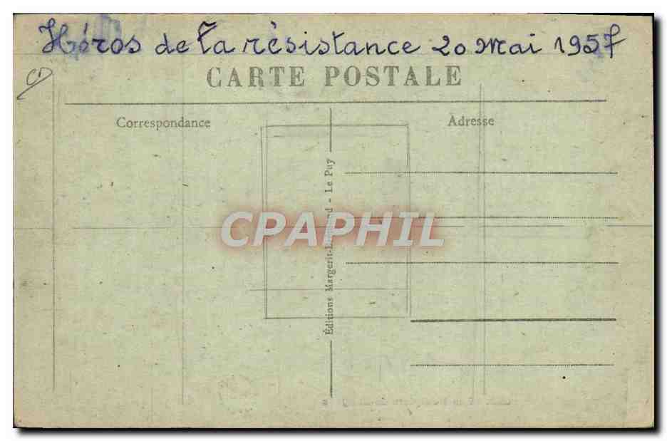 Los Bomberos de Saugues — 322 — Ediciones Margerit-Bremond, Le Puy — Reverso