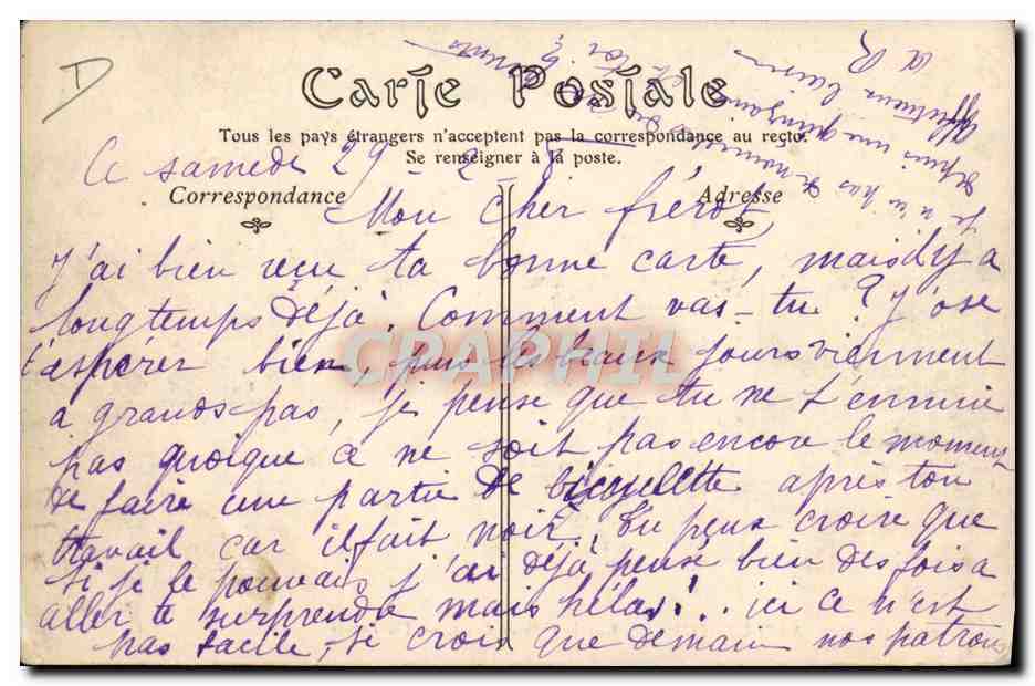 Bomberos de la Ciudad de París — Un Lavadero — N° 2148 — Reverso
