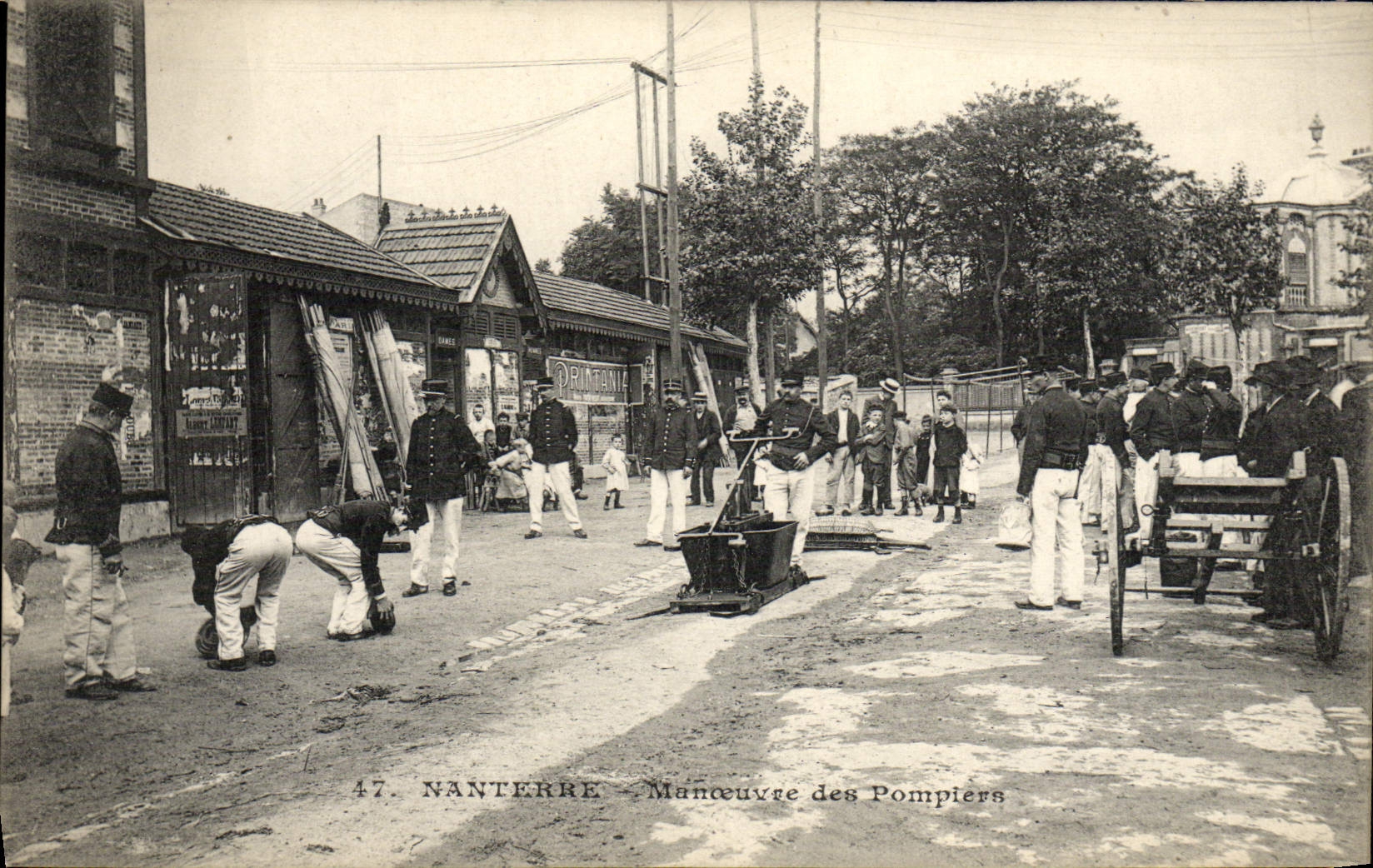 Nanterre — Maniobra de bomberos — A. Ossart edit. Rueil