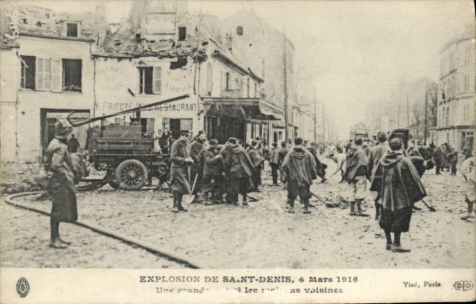 Explosión de Saint-Denis, 6 Marzo 1916 — Visé, París - Anverso