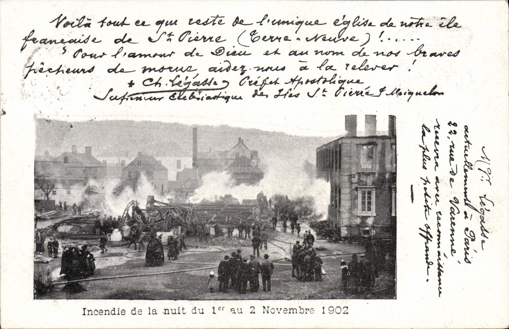 Incendio de la iglesia de San Pedro (Cerna-Neuville) — 1 al 2 de noviembre de 1902 — editor no visible