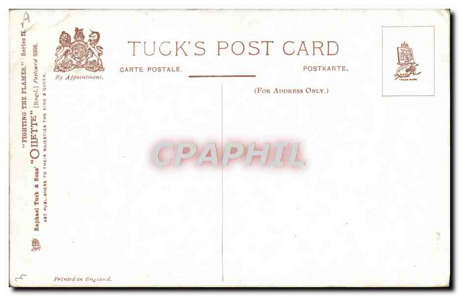 Soldats en uniforme — scène nocturne avec calèche — Tuck's Post Card, série II — Reverso