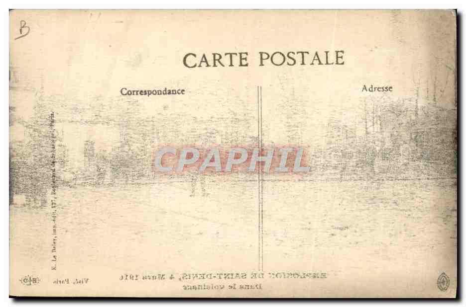 Explosión de Saint-Denis — 4 Marzo 1916 — Visé, París — Reverso