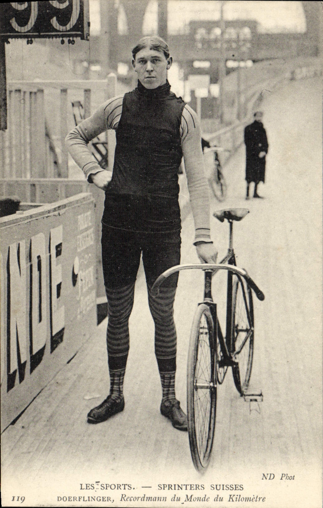 Doerflinger, Recordmann du Monde du Kilomètre — Sprinters Suisses — ND Phot