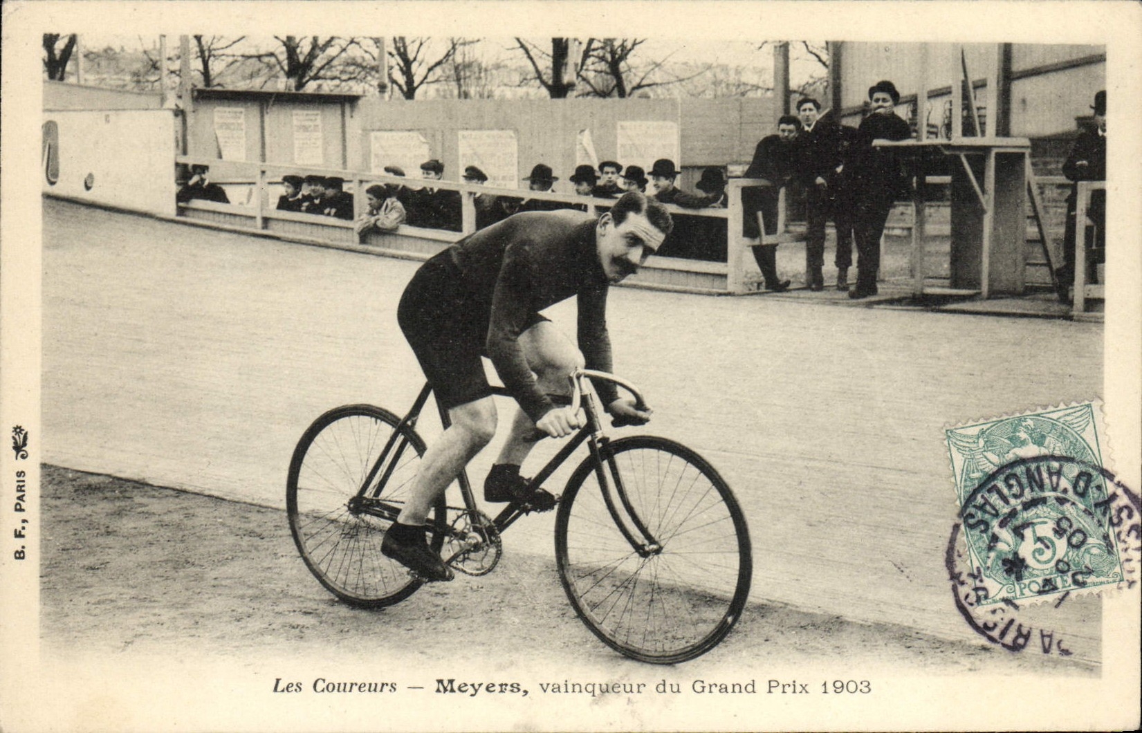 Die Rennfahrer — Meyers, Sieger des Grand Prix 1903 — B.F., Paris