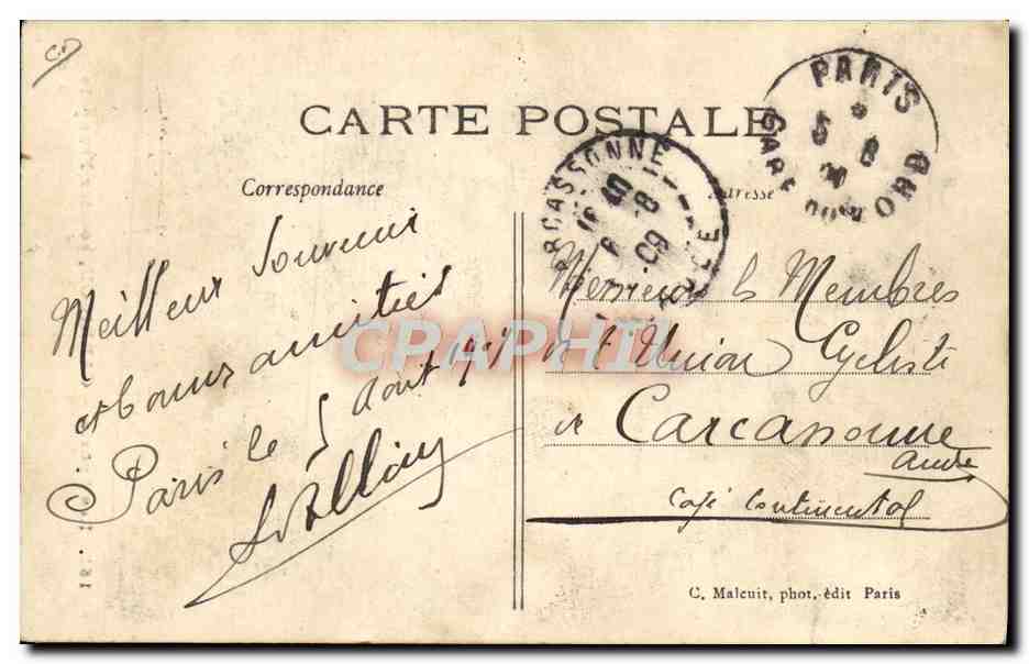 Garrigou, routier français — Les Sports — C.M. n°151 — Rückseite