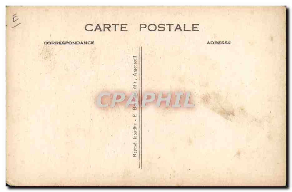 Guignard, cycliste français — Recordman et Champion du Monde 1913 — E. Baudin éd. — Verso