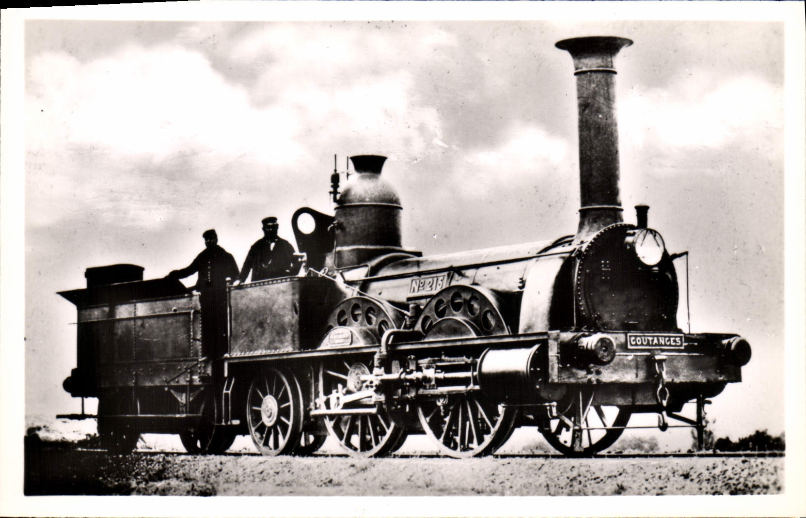 CPM Train Locomotive 215 Coutances Serie 201 240 de la Compagnie de l'Ouest Buddicom
