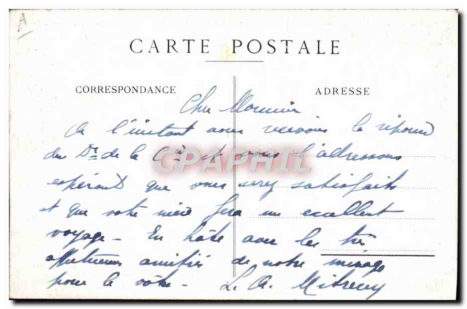 Société Centrale de Sauvetage des Naufragés — Sauvetage en mer — Paris-7e, 1er janvier 1929 — Verso