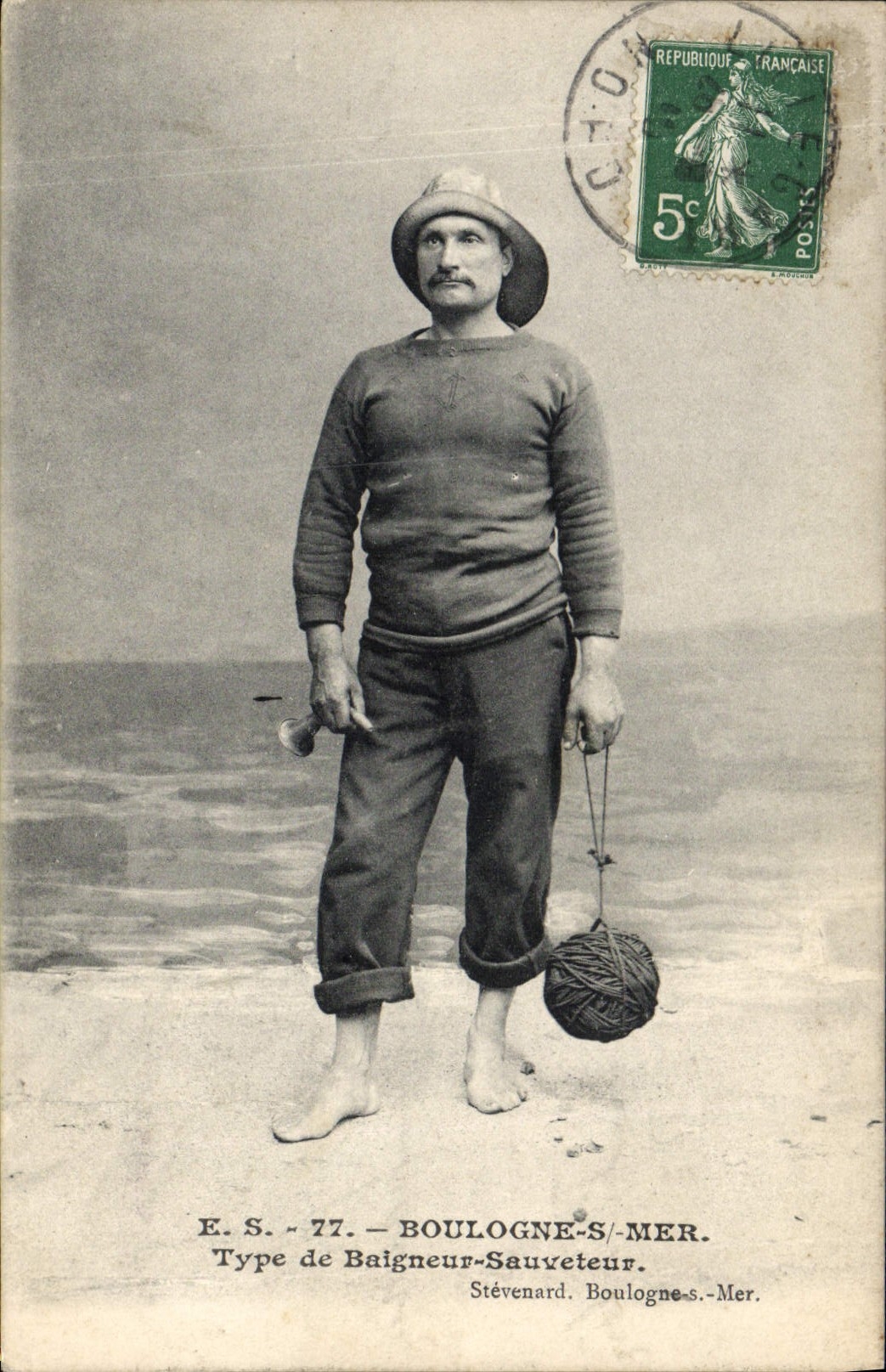 Baigneur-Sauveteur — Boulogne-sur-Mer — Éditeur Stévenard, n°77