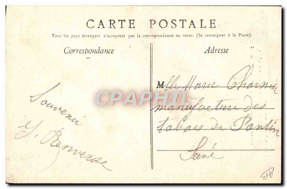 Baigneur-Sauveteur — Boulogne-sur-Mer — Éditeur Stévenard, n°77 — Verso