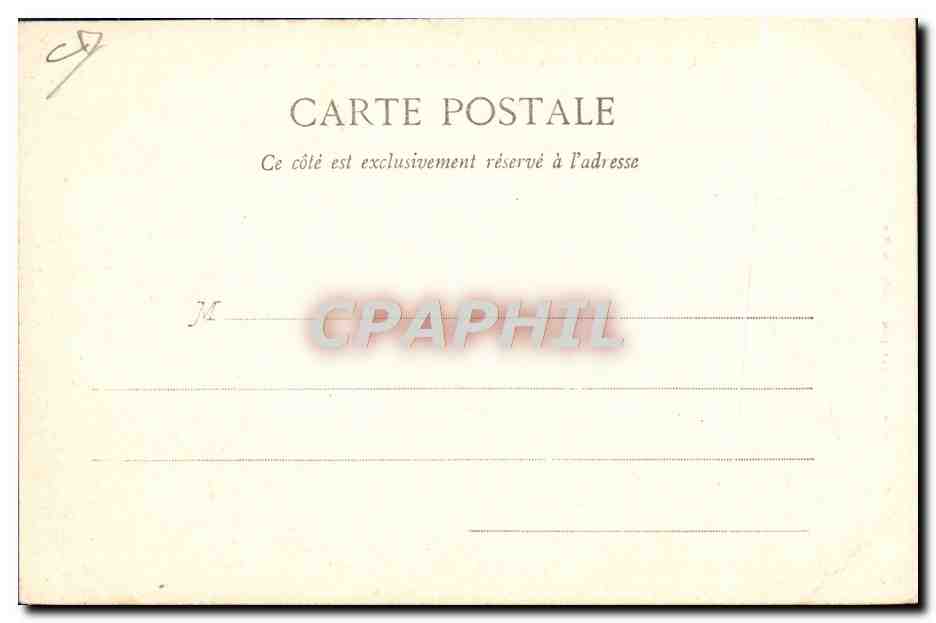 Le Père La Ligne & sa suite — à bord du "Dugay-Trouin" — A. Tougault, édit. Toulon-sur-Mer — Verso