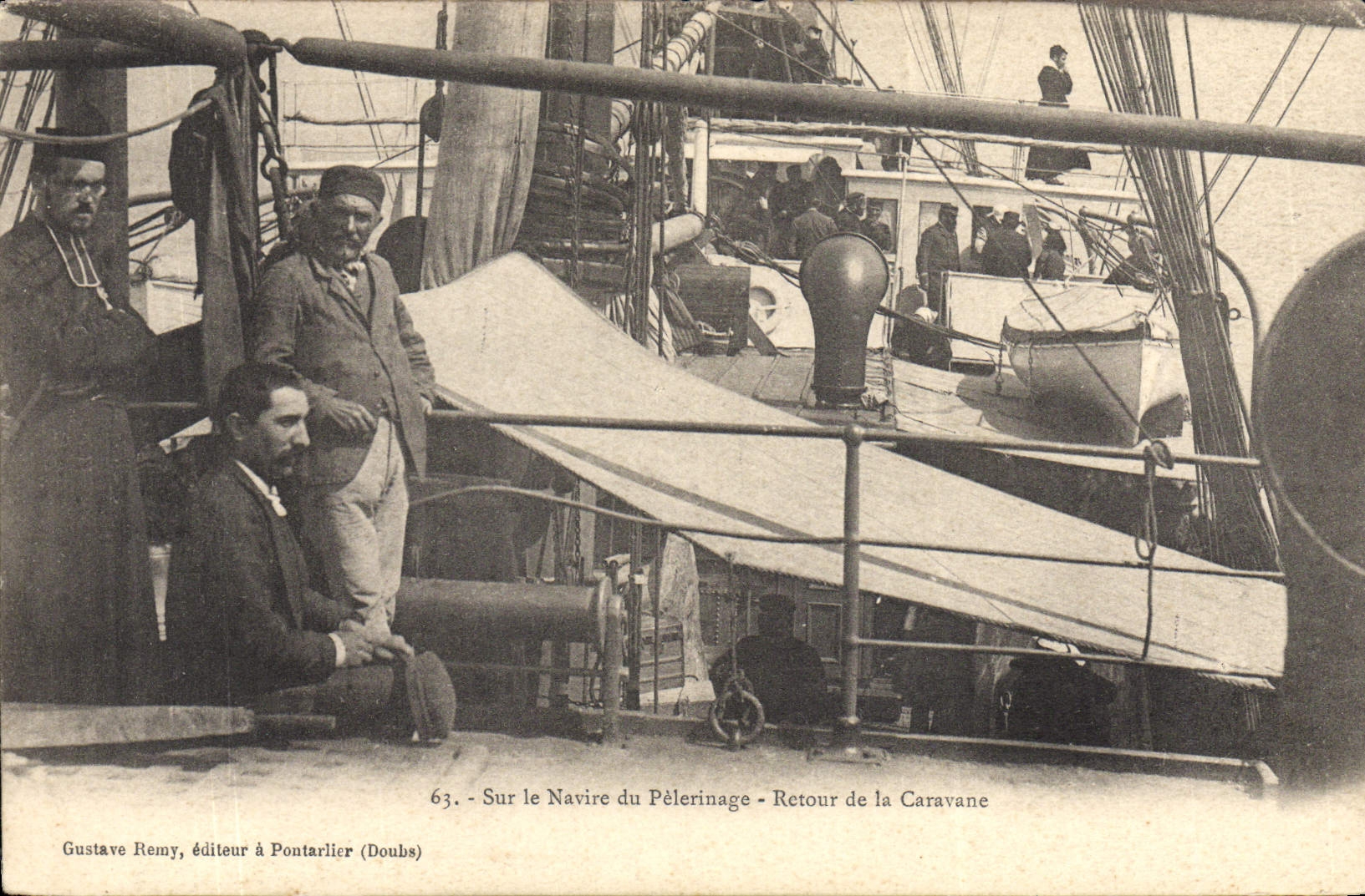Sur le Navire du Pèlerinage - Retour de la Caravane — Gustave Remy, éditeur à Pontarlier (Doubs)