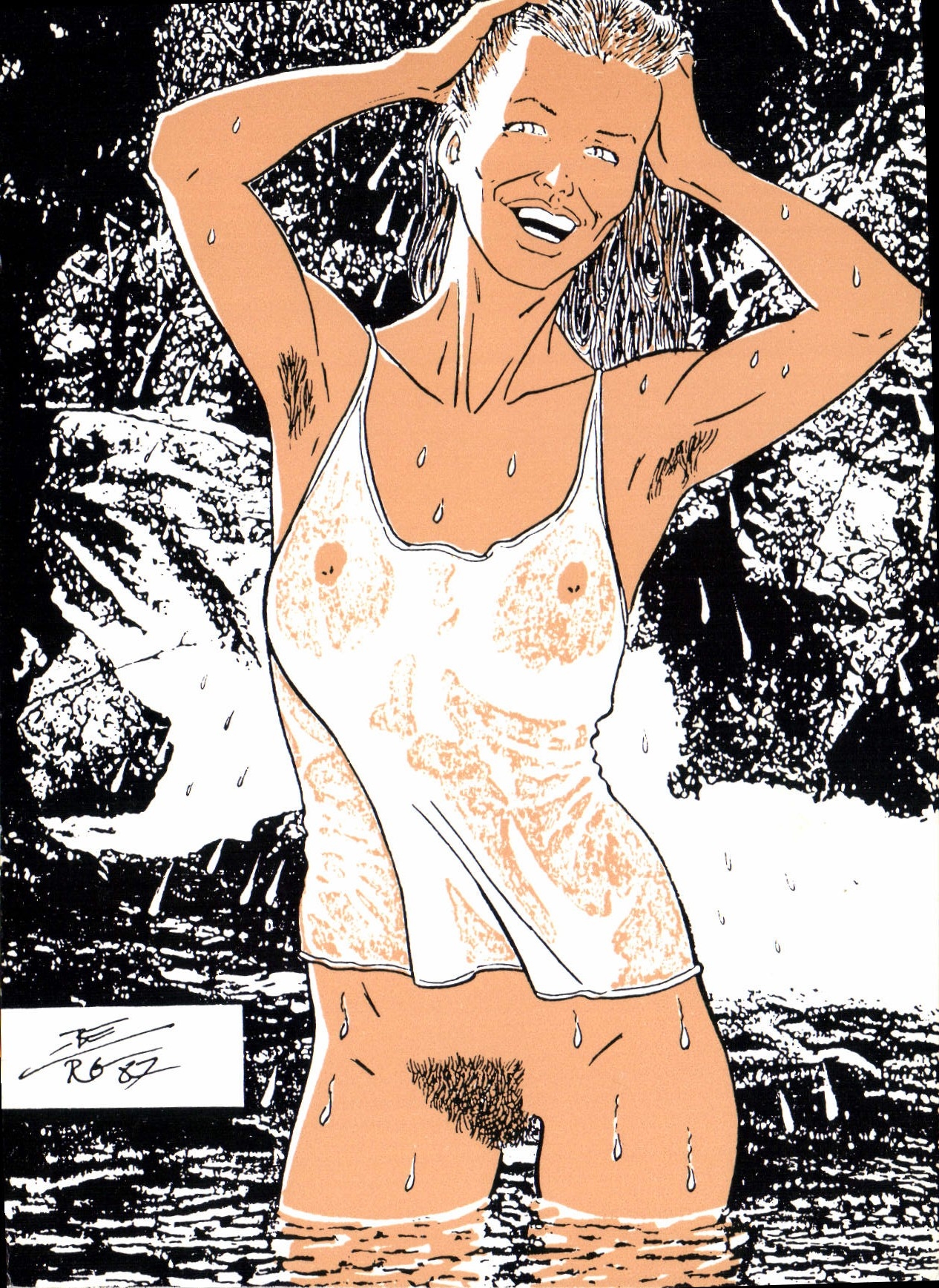 CPM Nu erotique Illustrateur Charles Berg 