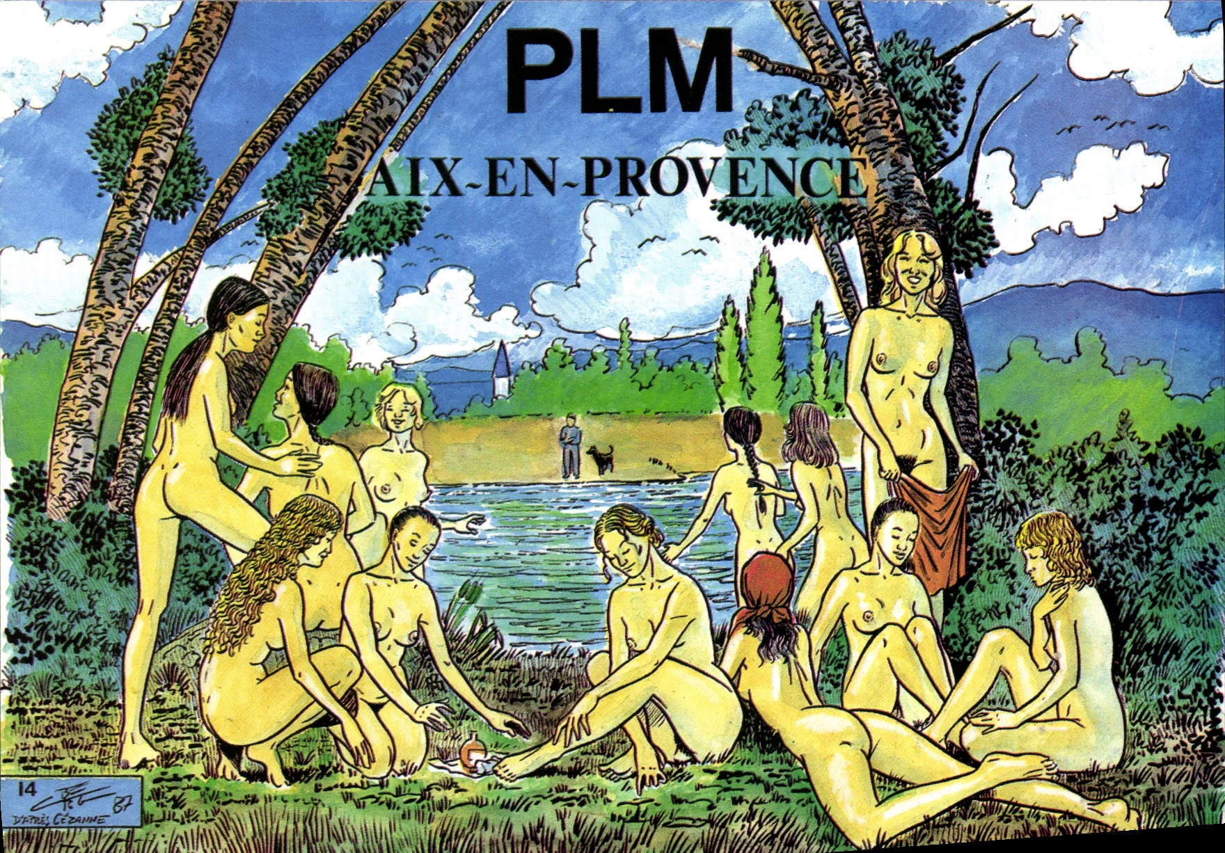 CPM Nu erotique Illustrateur Charles Berg PLM Aix en Provence 