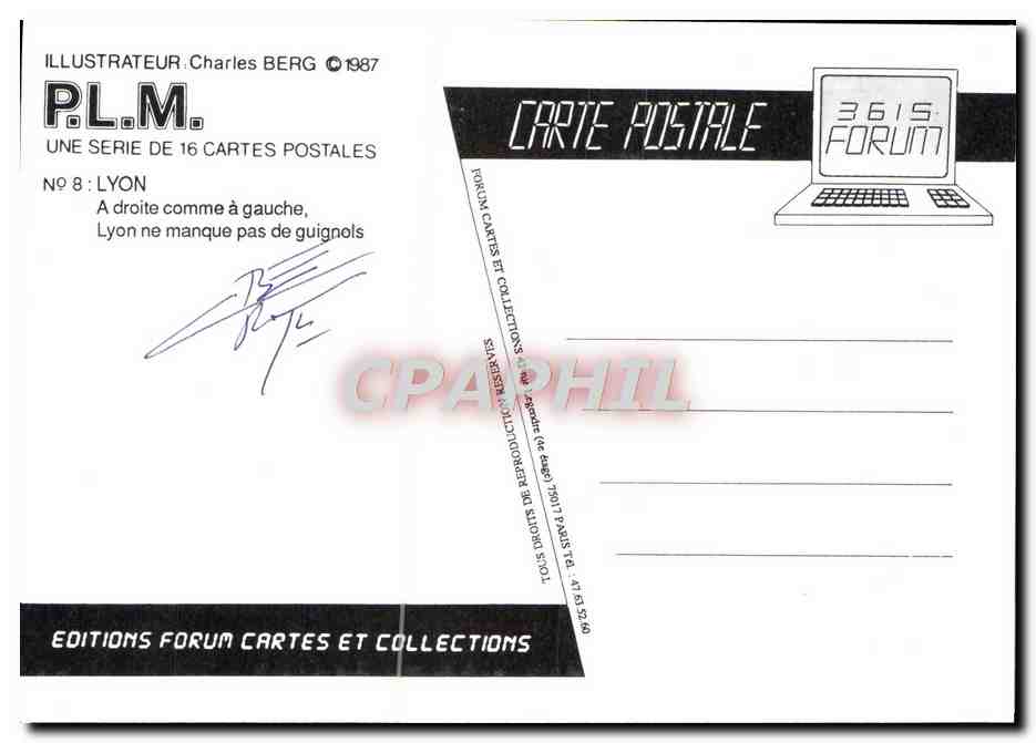 CPM Nu erotique Illustrateur Charles Berg PLM Arles Marionnettes — Rückseite