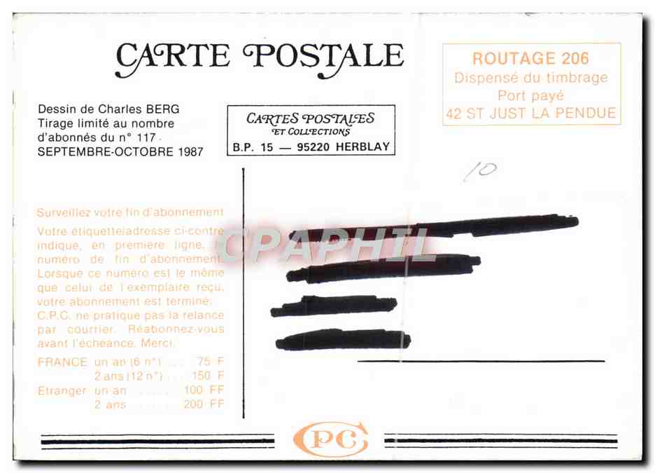 CPM Nu erotique Illustrateur Charles Berg  — Back